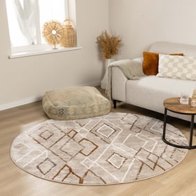 Dywan Berber okrągły - Blend Diamond Beige