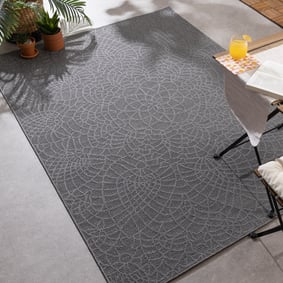 Dywan do wnętrz i na zewnątrz - Dunes Mandala Antracyt