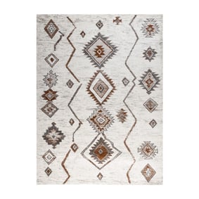 Dywan z długim włosiem - Blend Aztec Terakota - sfeer