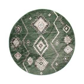Okrągły dywanik berberyjski - Blend Aztec Green - sfeer