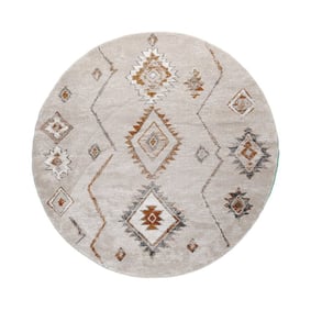 Okrągły dywan berberyjski – Blend Aztec Beige - product