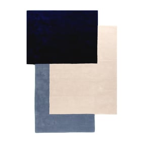 Wełniany dywan abstrakcyjny – Jules Cream/Blue - sfeer