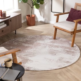 Okrągły dywan abstrakcyjny – Candice Taupe