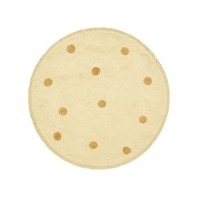 Okrągły dywan do pokoju dziecięcego – Lou Dots Yellow - sfeer