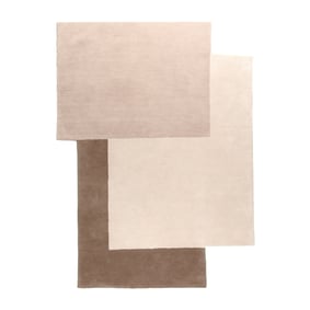 Dywan abstrakcyjny z wełny – Jules Creme/Taupe - sfeer