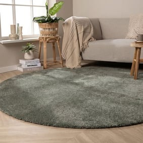 Okrągły dywan do prania w pralce - Clean Zielony