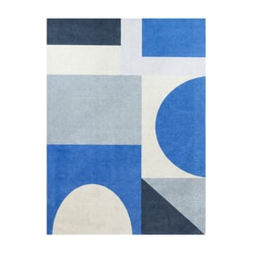 Dywan geometryczny - Swing Shapes Niebieski - sfeer