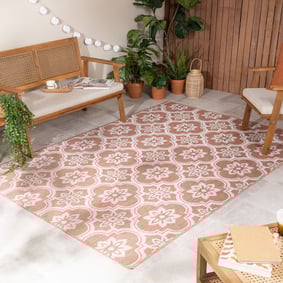 Dywan Zewnętrzny – Rio Flower Różowy