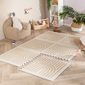 Mata piankowa Puzzle – Alfie Grid Beżowa