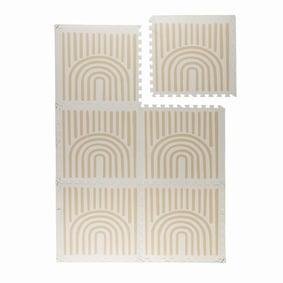 Mata piankowa Puzzle – Alfie Grid Beżowa - sfeer