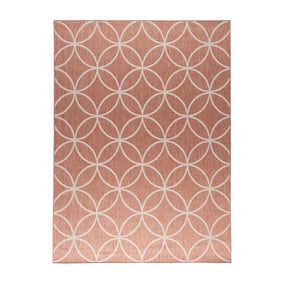 Geometryczny Dywan Zewnętrzny – Faro Ripple Pink - sfeer