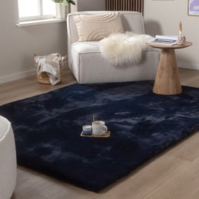 Miękki dywan z długim włosiem – Comfy Supreme, ciemnoniebieski