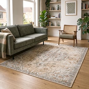 Dywan orientalny - Leyla Medallion Taupe