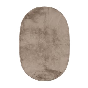 Owalny dywan o niskim runie - Cozy Taupe - sfeer