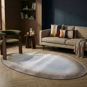 Dywan organiczny - Mellow Niebieski/Taupe