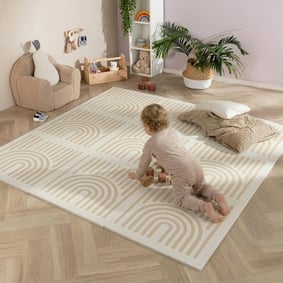 Mata piankowa Puzzle - Alfie XL Grid Beżowa