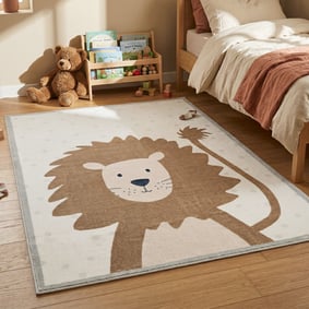Dywan dziecięcy nadający się do prania - Simba Lion Brązowy