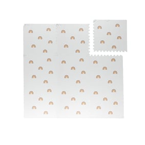 Mata piankowa Puzzle - Alfie XL Rainbow Biała - sfeer