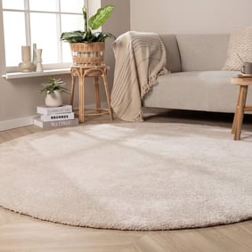 Okrągły dywan do prania w pralce - Clean Beżowy