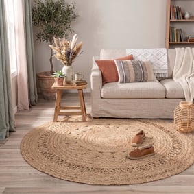 Dywan jutowy okrągły - Fair Rattan/Naturalny