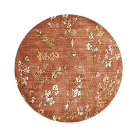 Dywan do prania okrągły - Misty Floral Terakota - sfeer