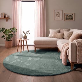 Dywan okrągły z krótkim włosiem - Cozy Zielony