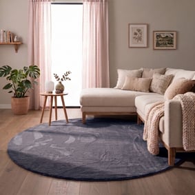 Dywan okrągły z krótkim włosiem - Cozy Atracyt