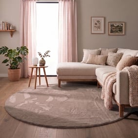 Dywan okrągły z krótkim włosiem - Cozy Taupe