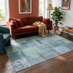 Dywan Patchwork - Estate Niebieski/Zielony