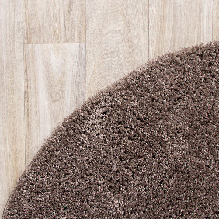 Dywan okrągły z długim włosiem - Lofty Taupe - 5