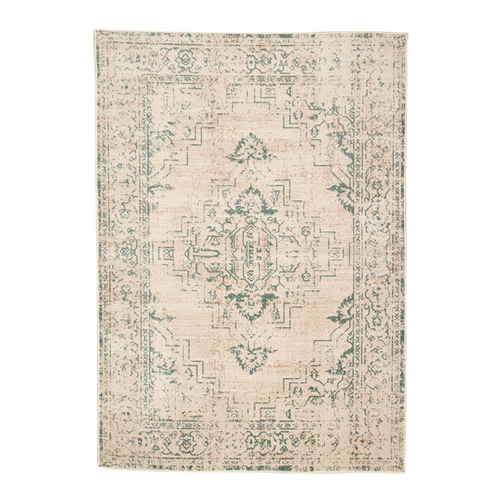 Dywan vintage - Spring Ethnic Kremowy/Zielony - 1