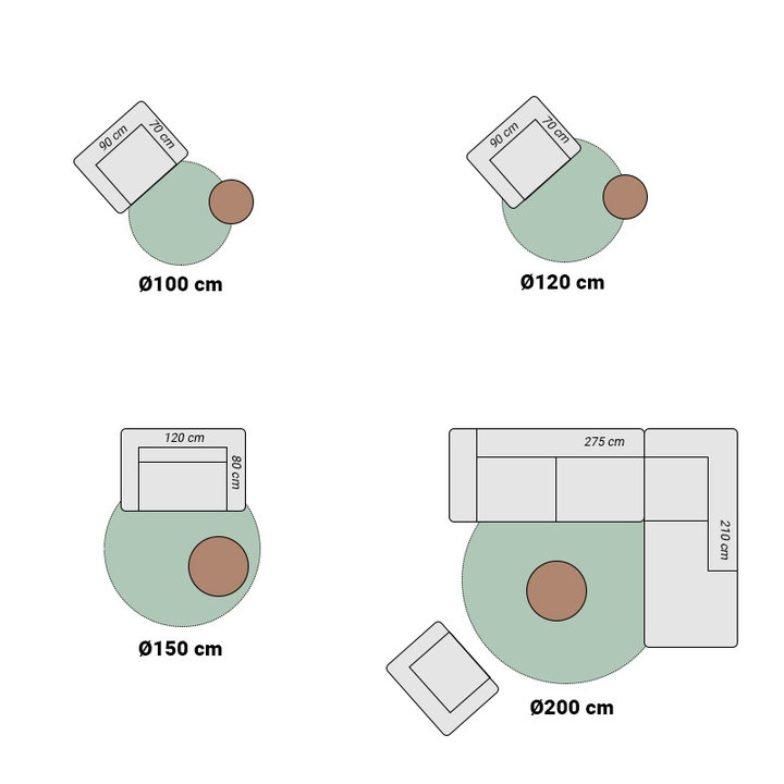 Dywan okrągły z długim włosiem - Lofty Taupe - 7