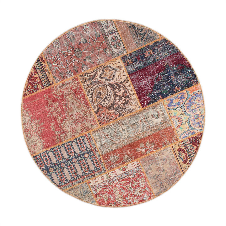 Dywan patchworkowy okrągły - Moods Rustic No.16 - 1