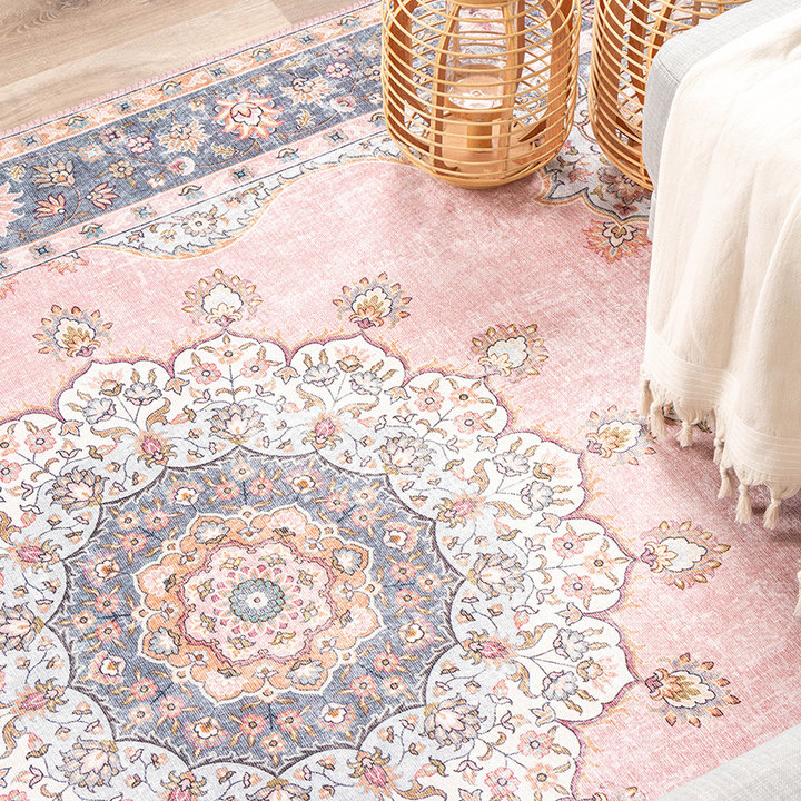 Dywan vintage - Lily Medallion Różowy - 3