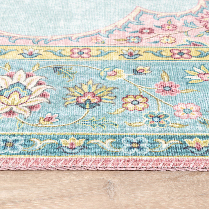 Dywan vintage - Lily Medallion Jasnoniebieski - 3