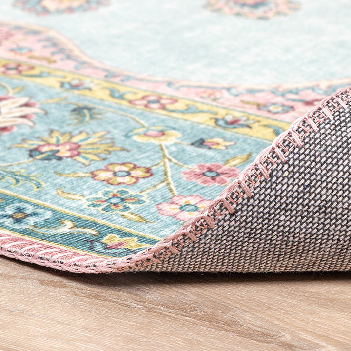 Dywan vintage - Lily Medallion Jasnoniebieski - 4