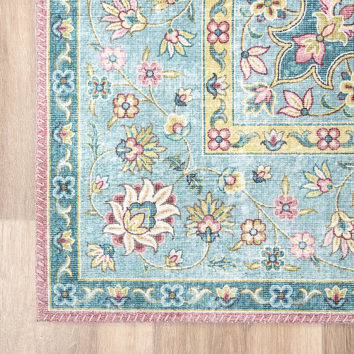 Dywan vintage - Lily Medallion Jasnoniebieski - 5