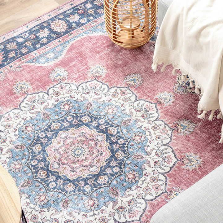 Dywan vintage - Lily Medallion Czerwony/Różowy - 2