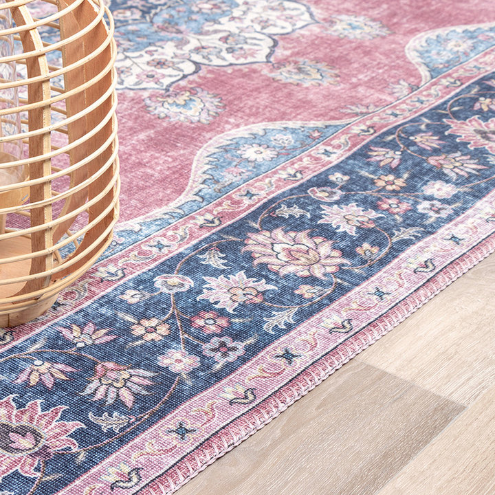 Dywan vintage - Lily Medallion Czerwony/Różowy - 3