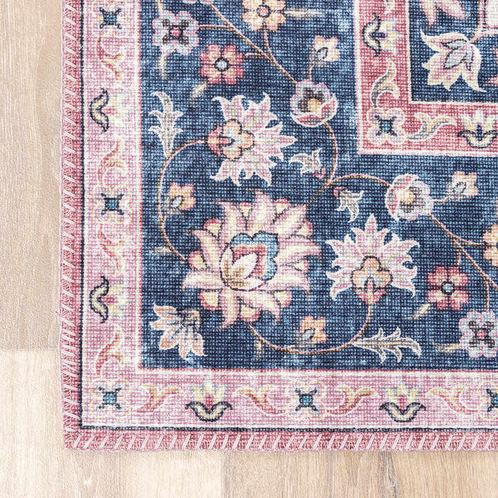 Dywan vintage - Lily Medallion Czerwony/Różowy - 6