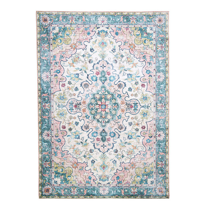 Dywan vintage - Lily Oriental Niebieski/Różowy - 1