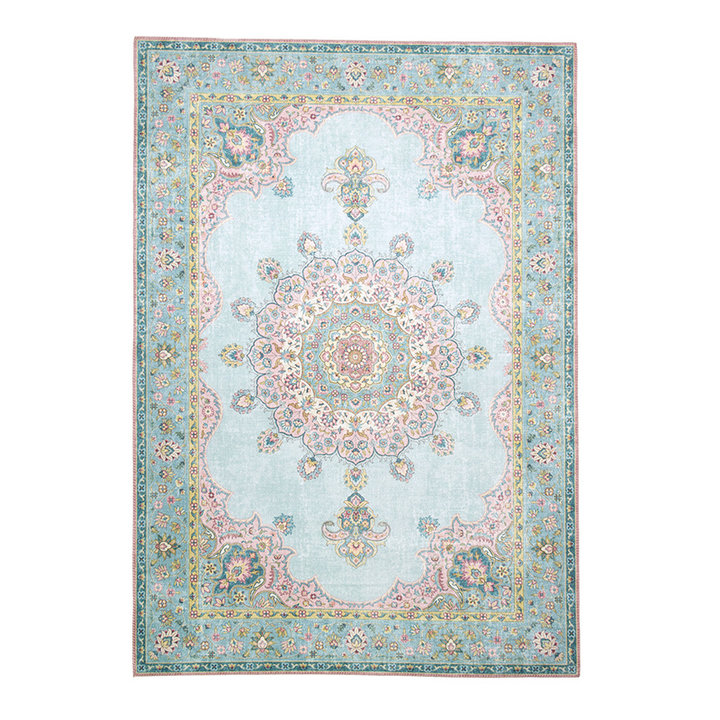Dywan vintage - Lily Medallion Jasnoniebieski - 1