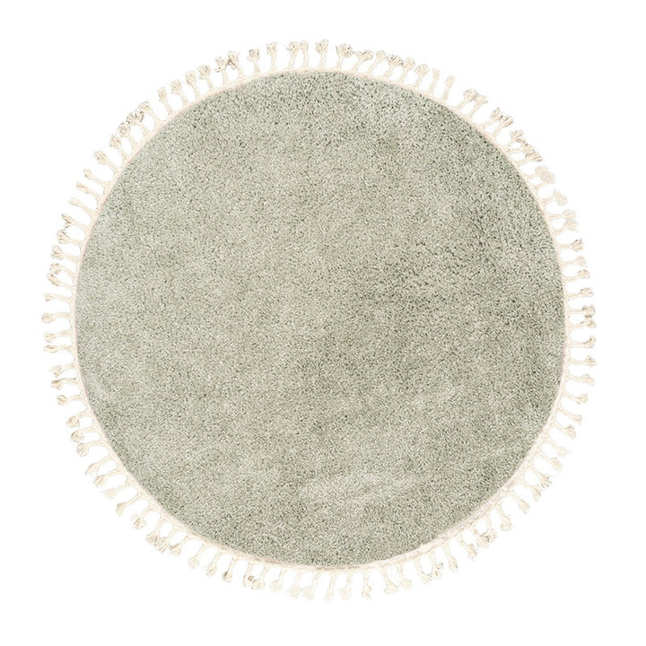 Dywan okrągły z długim włosiem - Lofty Fringe Miętowy - 1