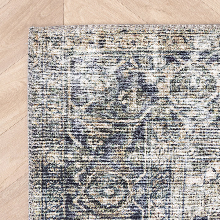 Dywan vintage - Lugan Zielony/Szary - 4