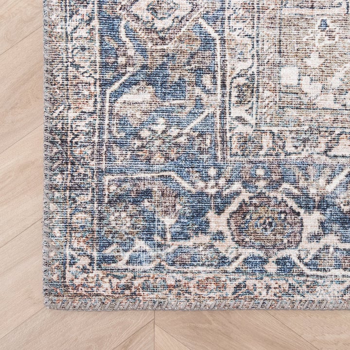 Dywan vintage - Lugan Niebieski/Taupe - 4