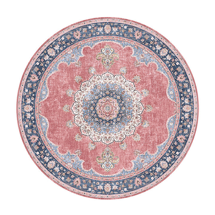 Dywan okrągły vintage - Lily Medallion Czerwony/Różowy - 1