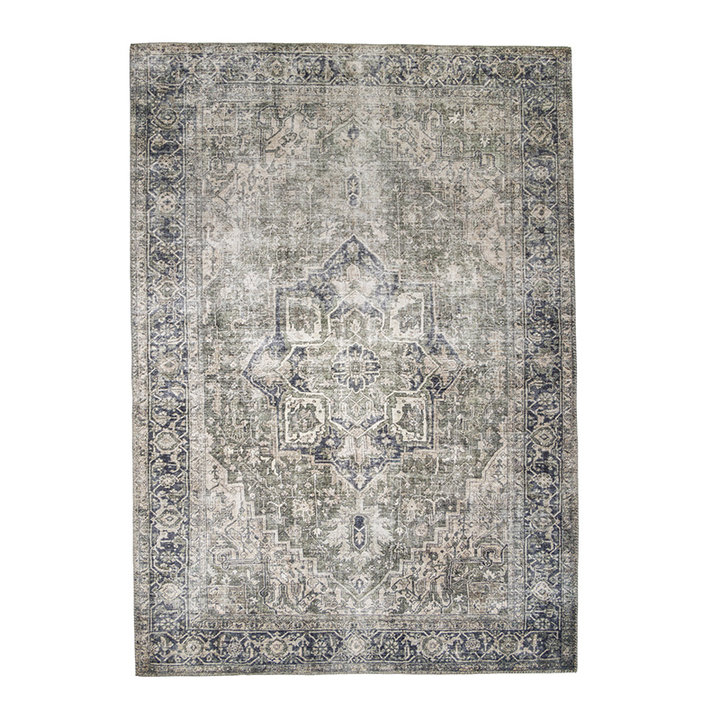 Dywan vintage - Lugan Zielony/Szary - 1
