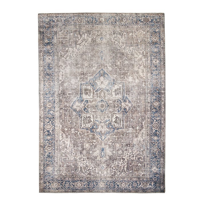 Dywan vintage - Lugan Niebieski/Taupe - 1