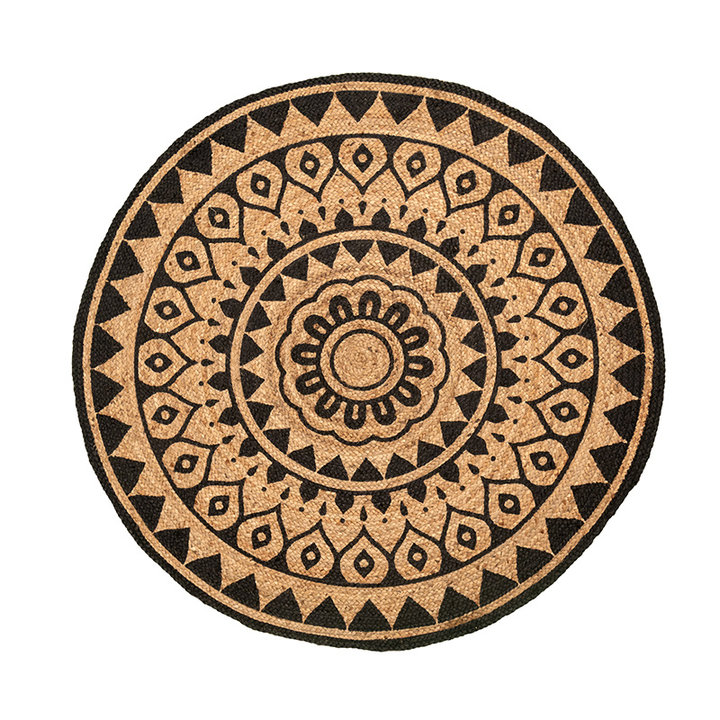 Dywan okrągły z juty - Henna Ayda Naturalny - 1