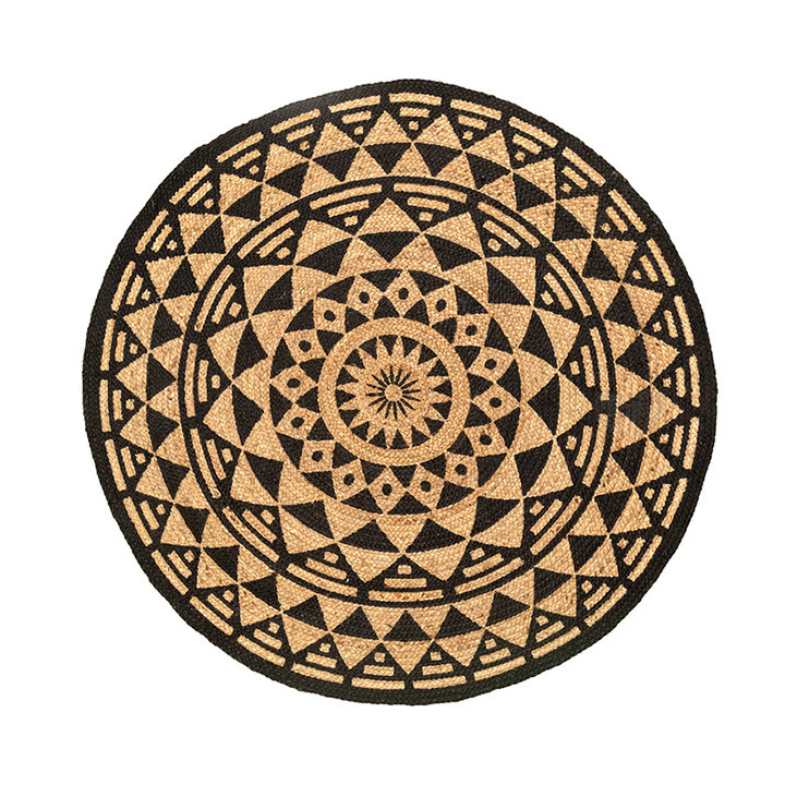 Dywan okrągły z juty - Henna Maya Naturalny - 1
